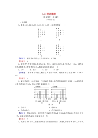 高中数学 第一章 统计 1.3 统计图表学业分层测评 北师大版必修3-北师大版高一必修3数学试题