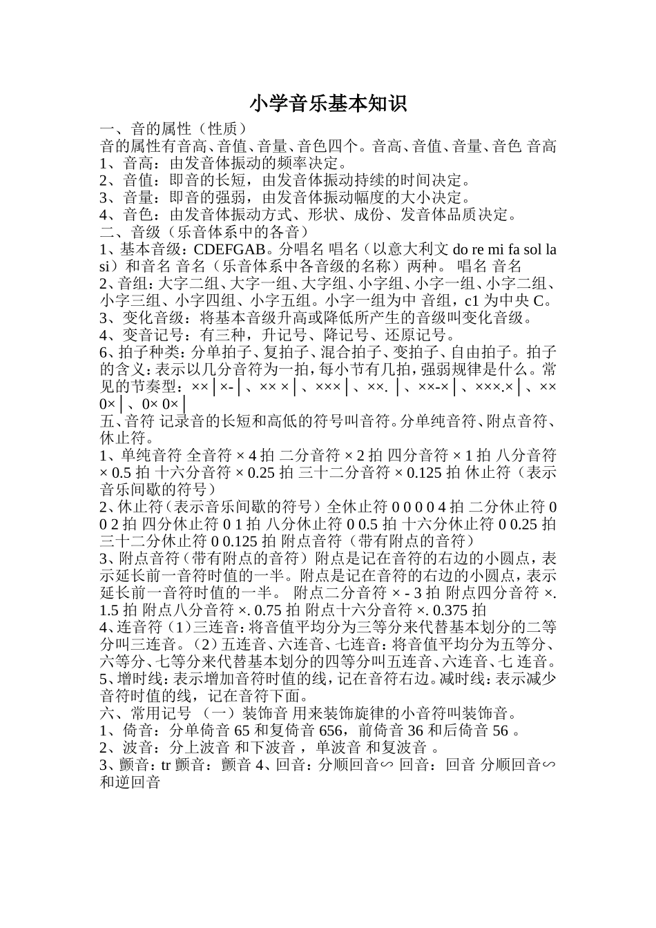 小学音乐基本知识_第1页