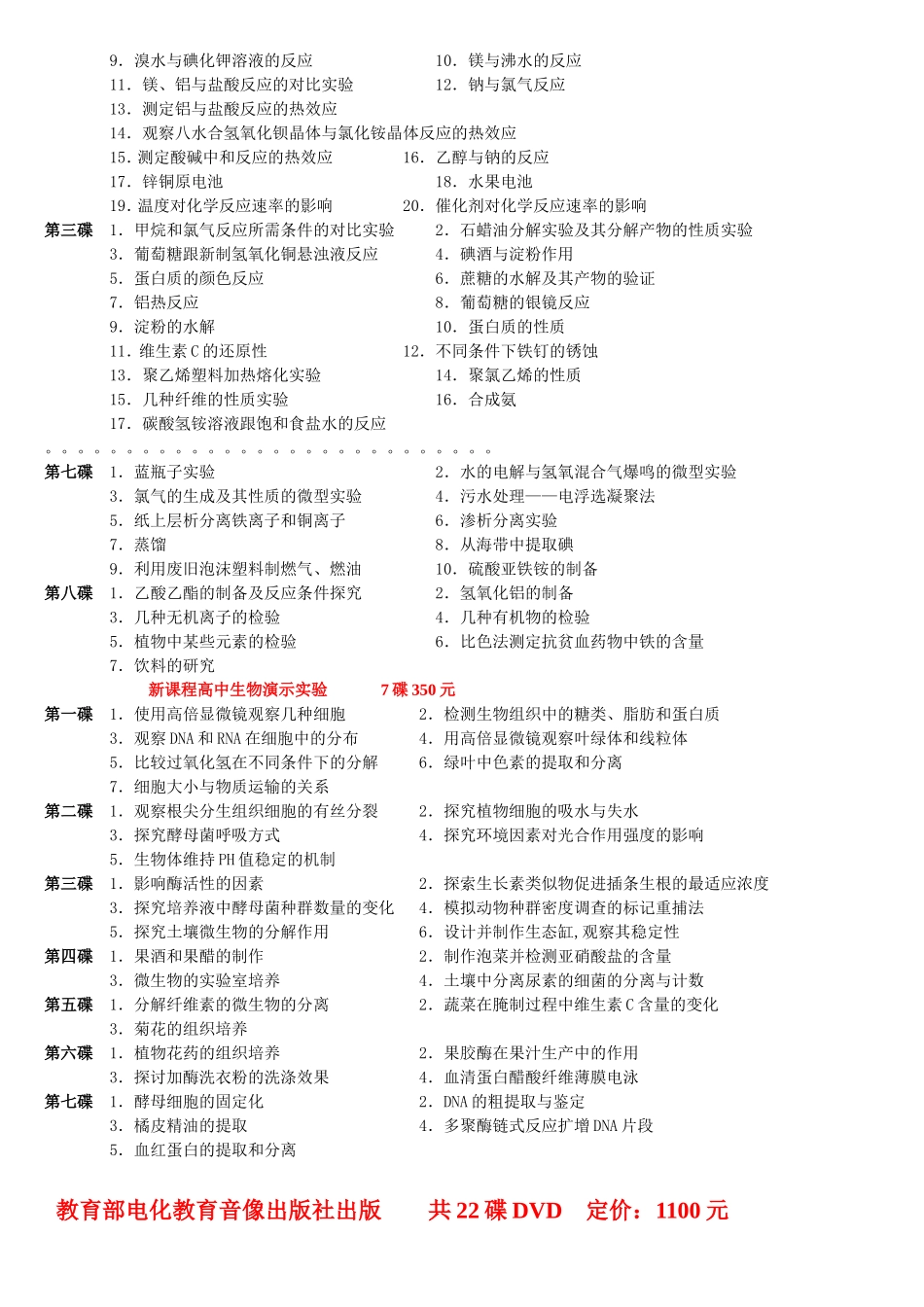 高中新课程理化生物演示实验大全_第2页