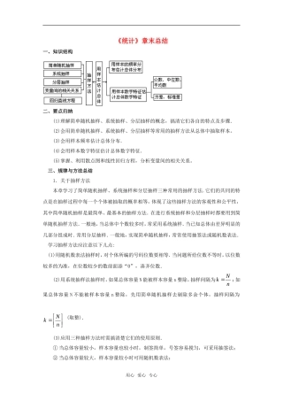 高考数学复习点拨 《统计》章末总结