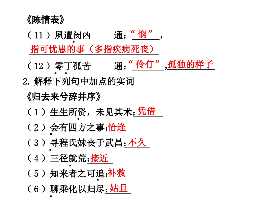 高中语文(人教新课标)必修五文言文复习（50张）_第3页