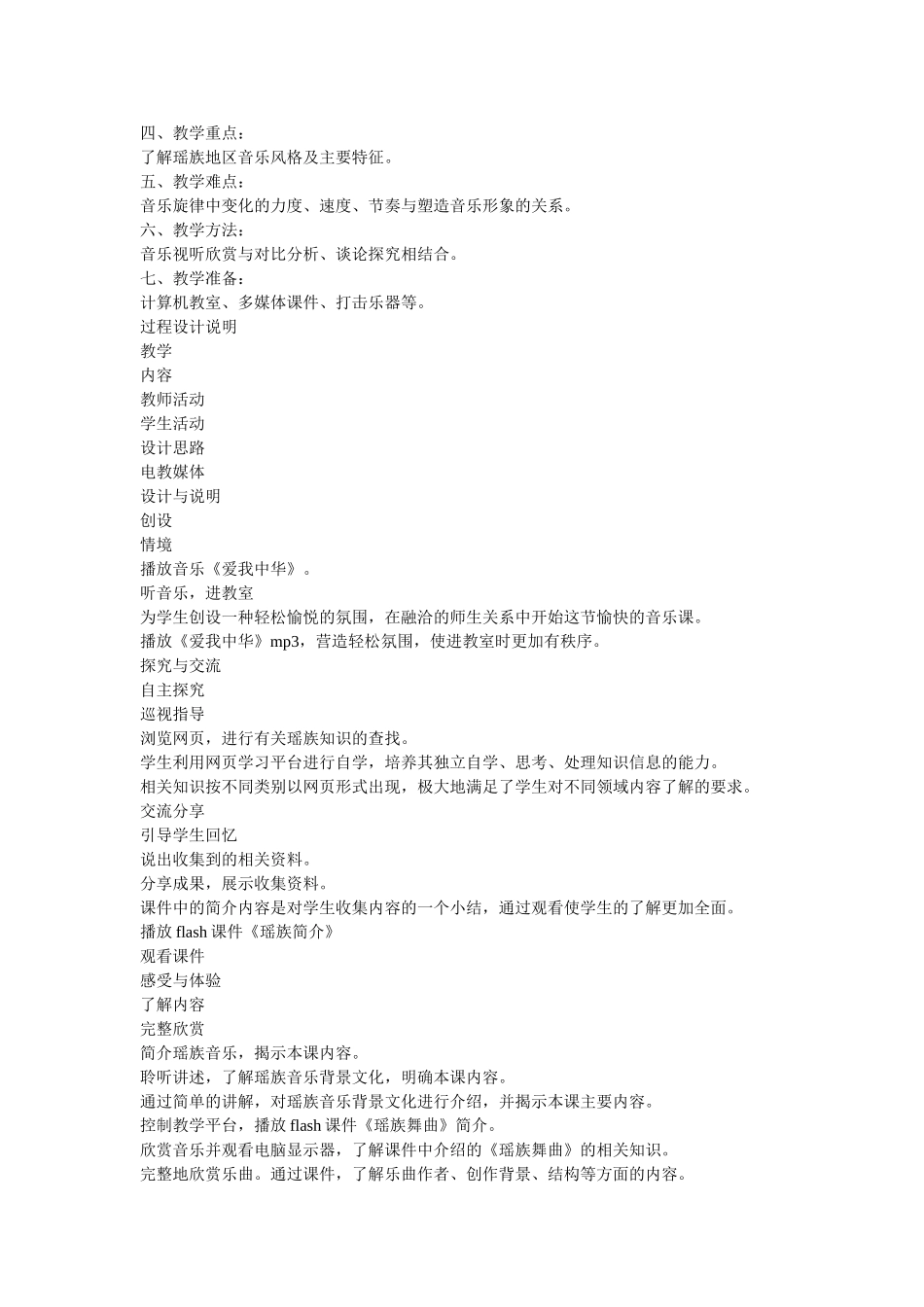 音乐欣赏课教学设计方案_第2页