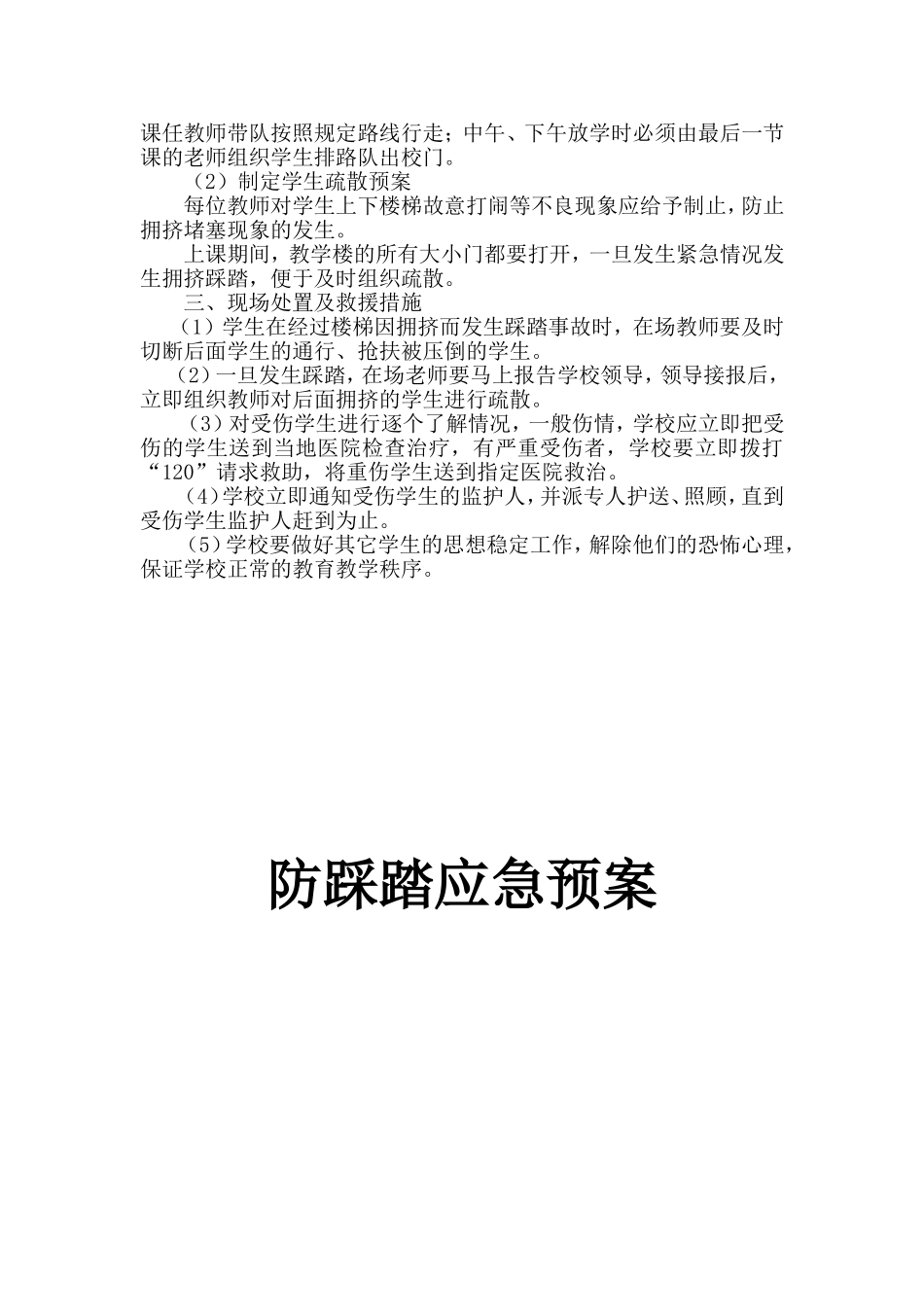 防踩踏应急预案_第2页
