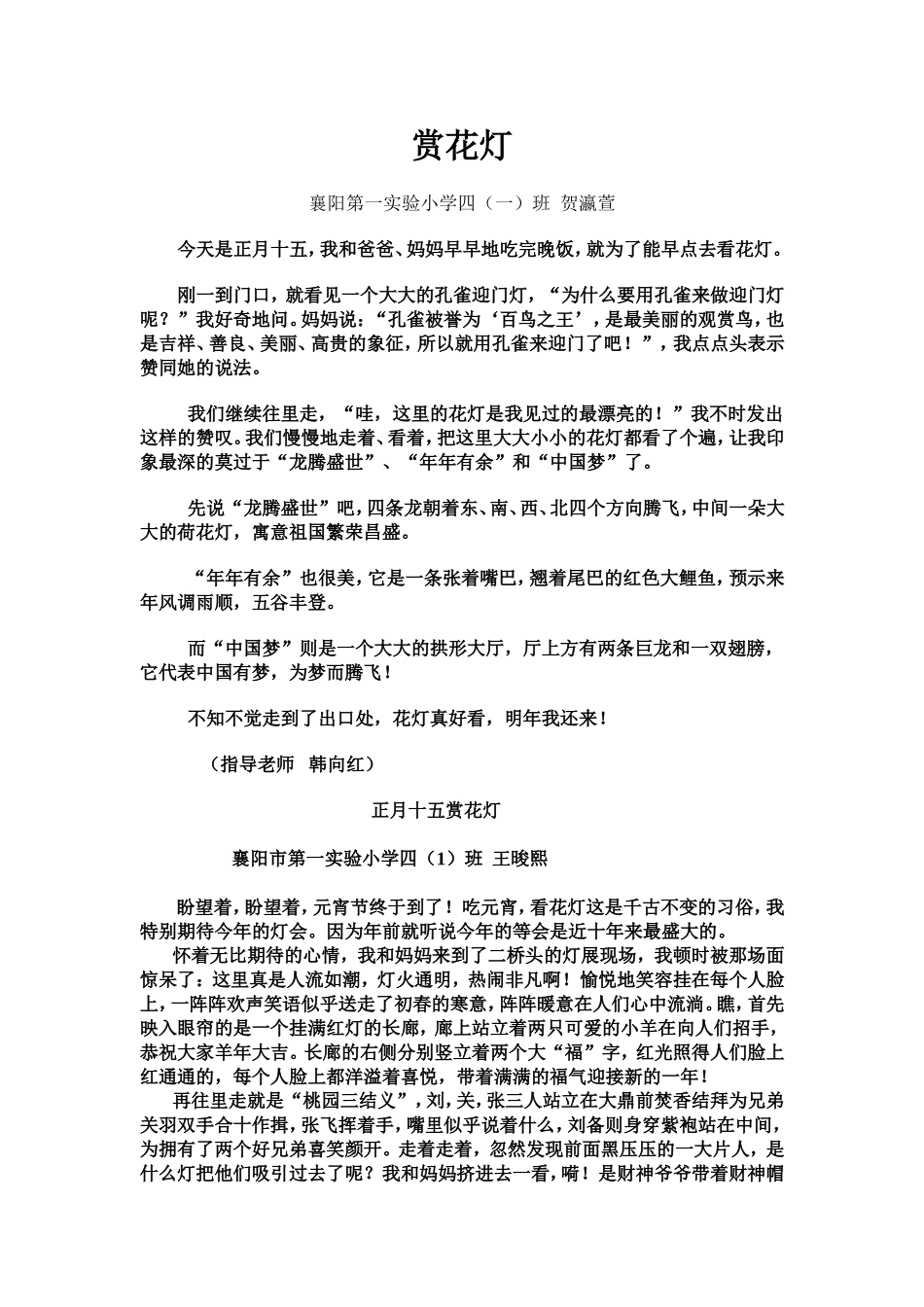 学生习作赏花灯_第1页