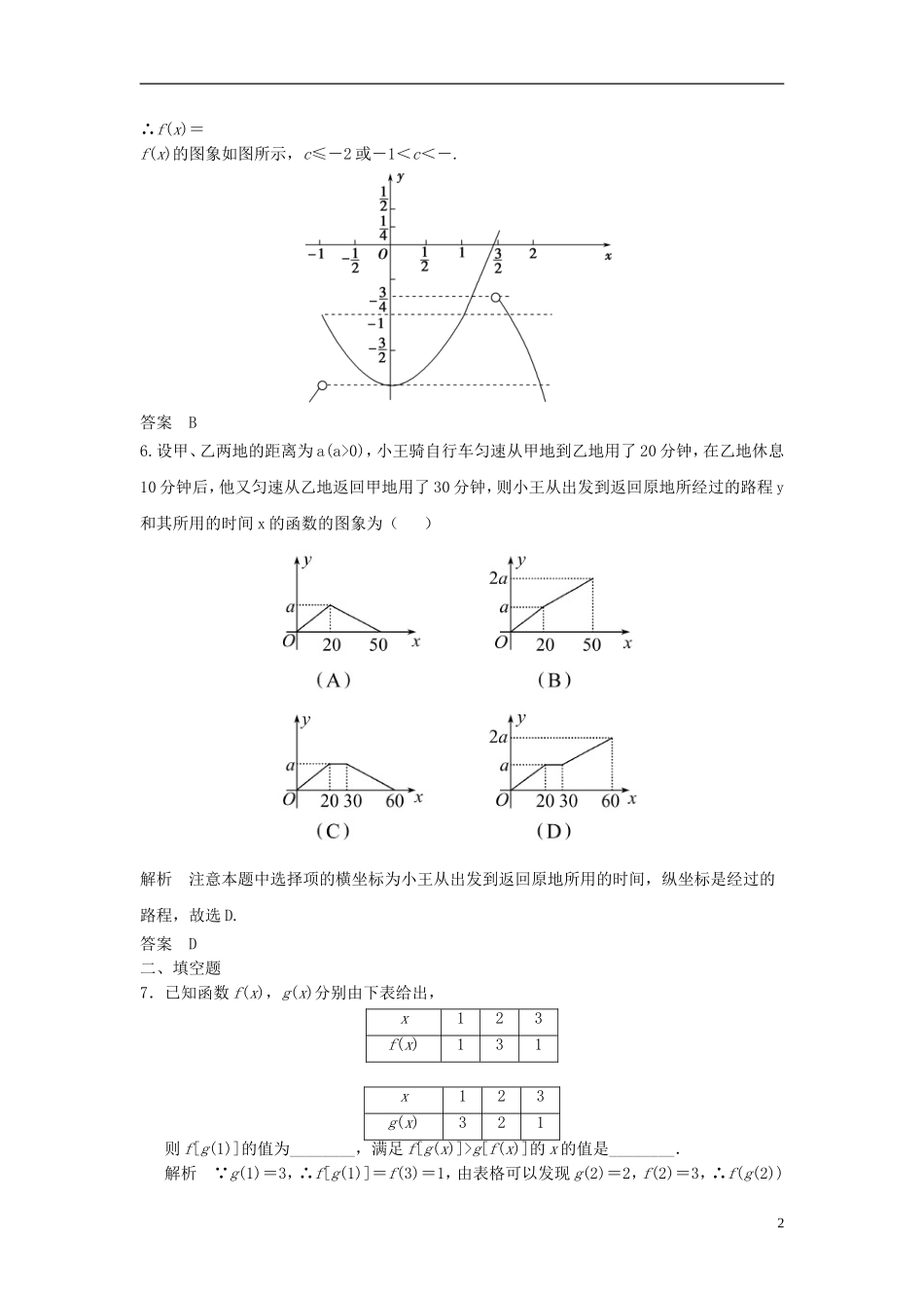 高考数学一轮复习 第二章 函数与基本初等函数I 第1讲 函数及其表示 理-人教版高三全册数学试题_第2页