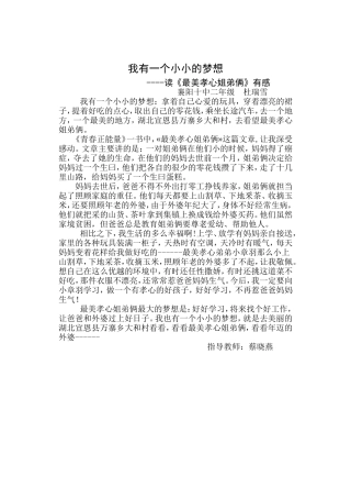 我有一个小小的梦想