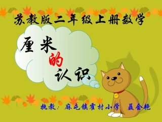 苏教版二年级上册数学厘米的认识(2)