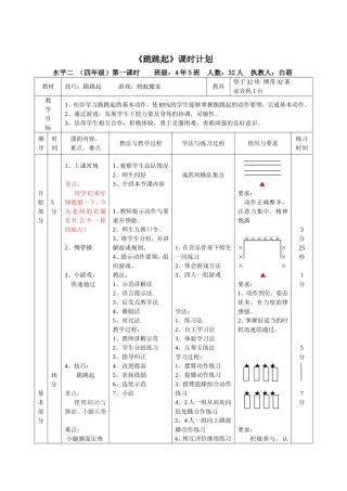 《跪跳起》教学教案