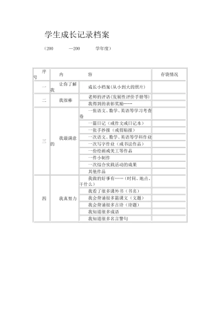 学生成长记录档案 (3)