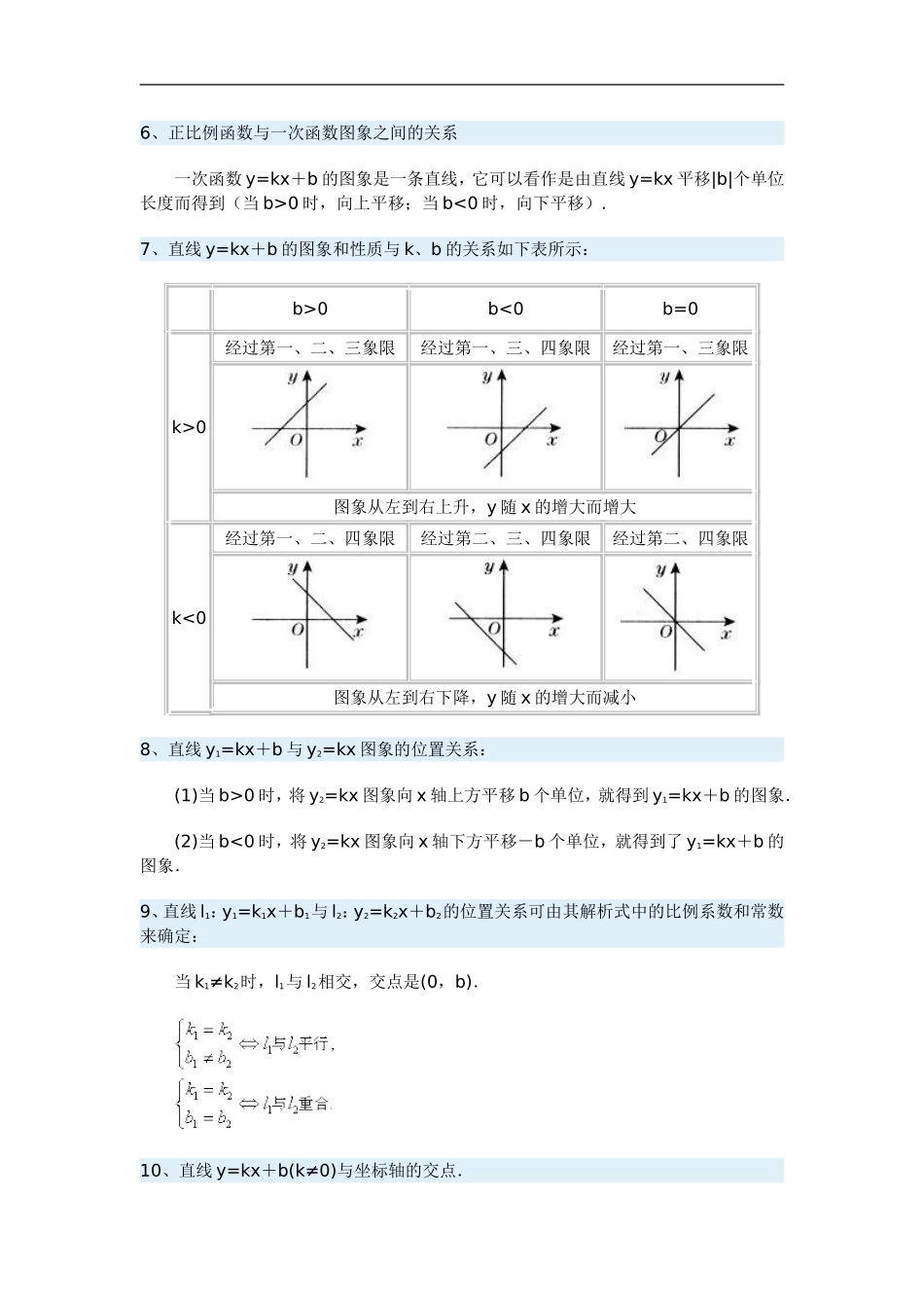 一次函数知识点梳理二_第2页