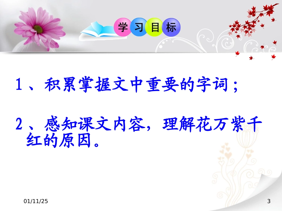 语文版八年级上册17《花儿为什么这样红》第一课时PPT_第3页