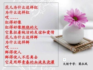 语文版八年级上册17《花儿为什么这样红》第一课时PPT