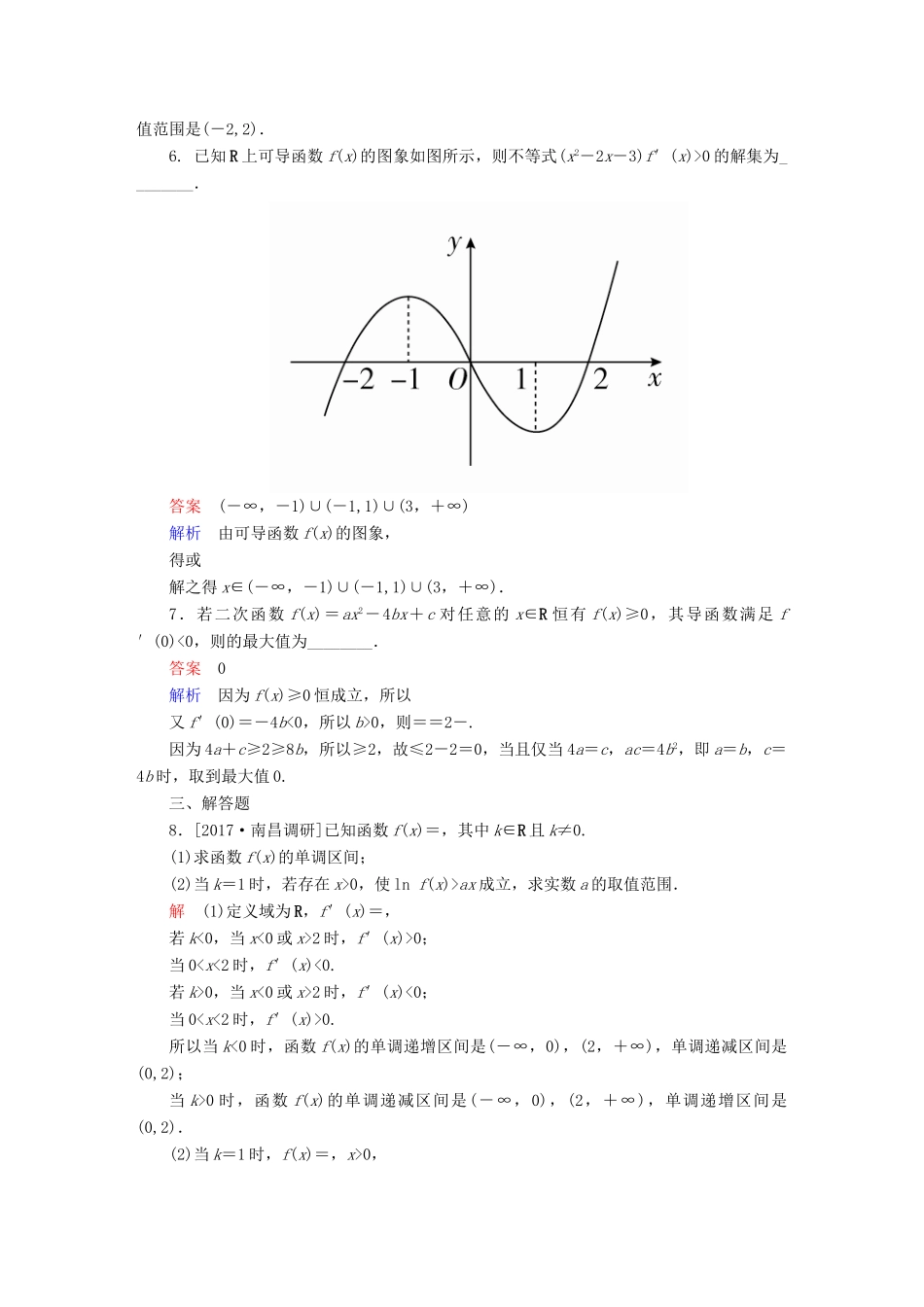 高考数学 专题突破练 2 利用导数研究不等式与方程的根试题 理-人教版高三全册数学试题_第2页