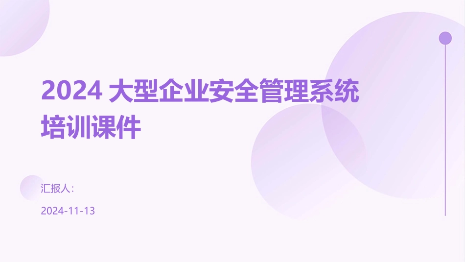 2024大型企业安全管理系统培训课件_第1页