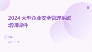 2024大型企业安全管理系统培训课件