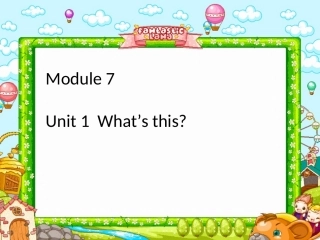 外研社三年级上M7U1what's_this课件