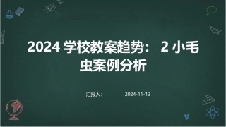 2024学校教案趋势：2小毛虫案例分析