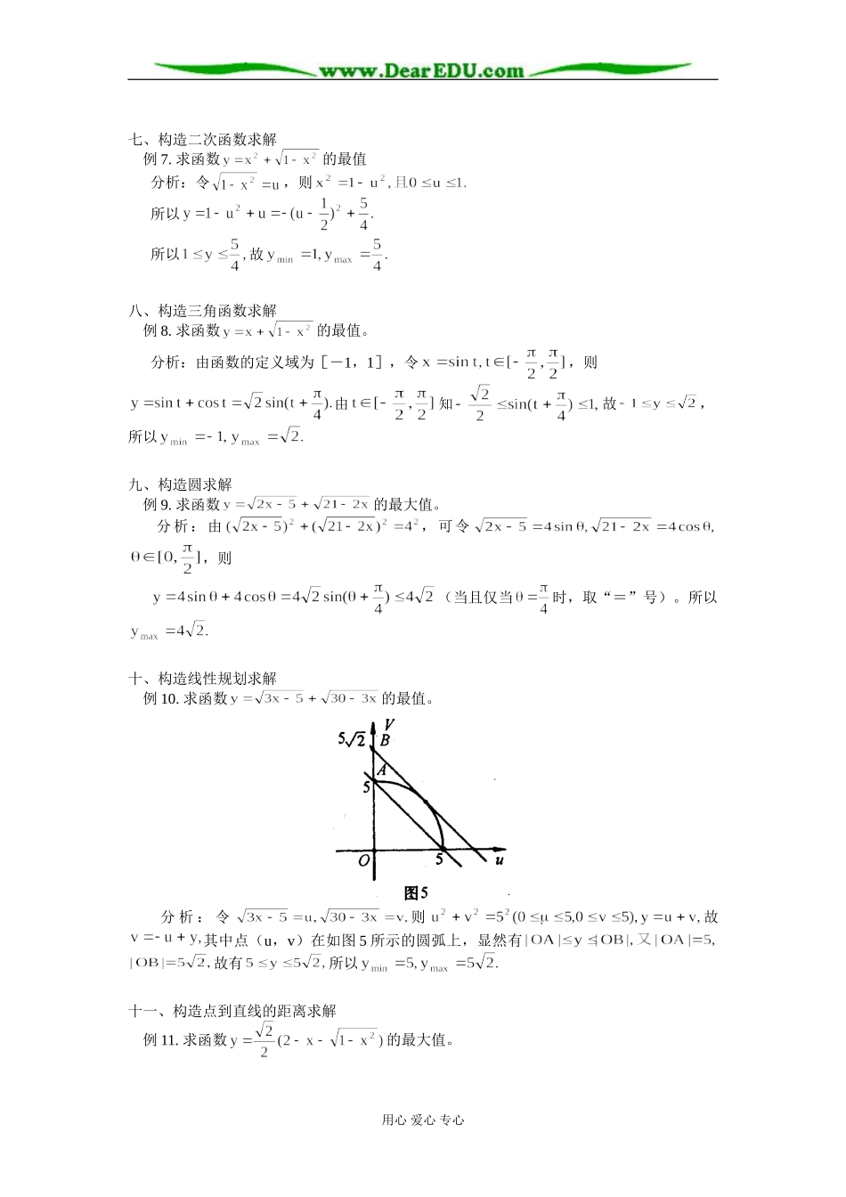 高中数学巧用构造法求根式函数的最值学法指导_第3页