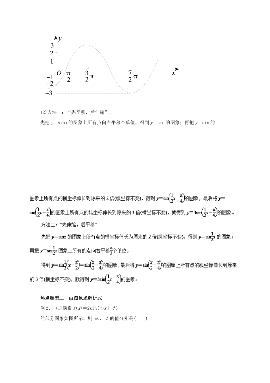 高考数学 热点题型和提分秘籍 专题16 函数y＝Asin（ωx＋φ）的图象及应用 文-人教版高三全册数学试题_第3页