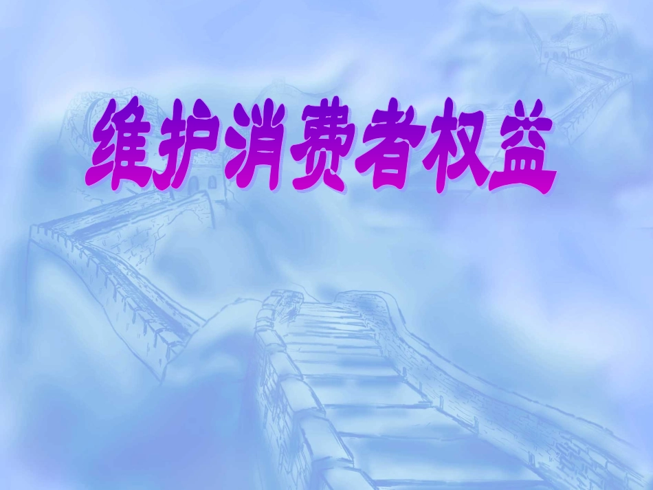 《维护消费者权益》课件1_第1页