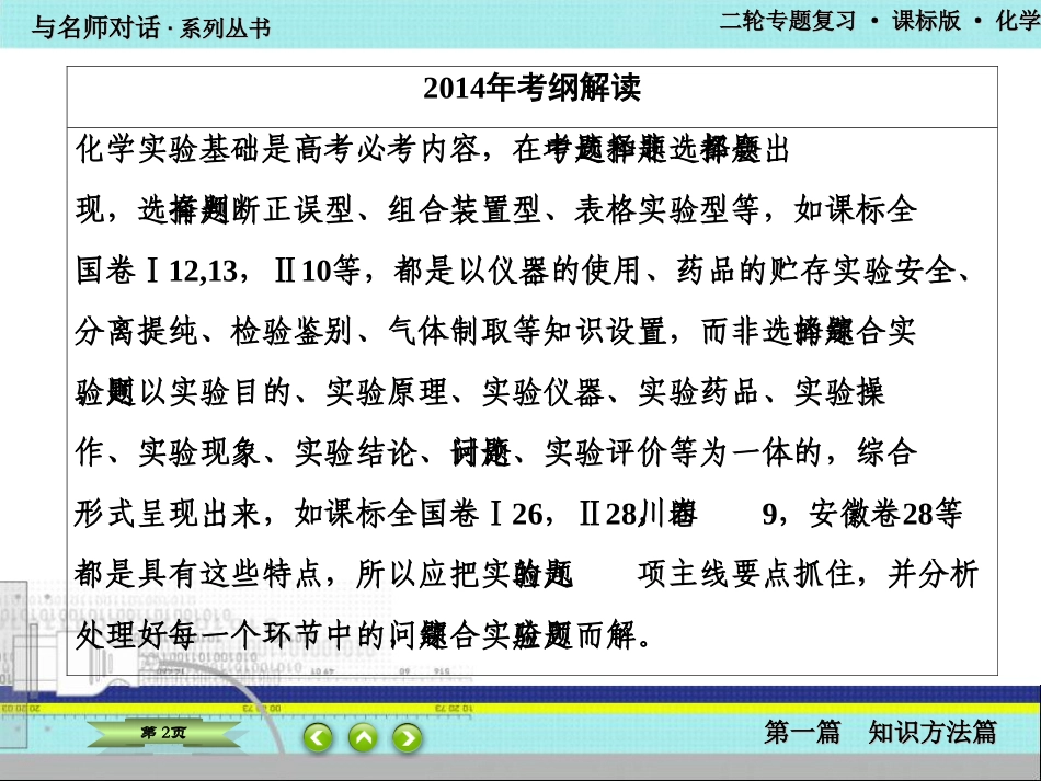 高考二轮复习《化学实验基本操作》_第2页