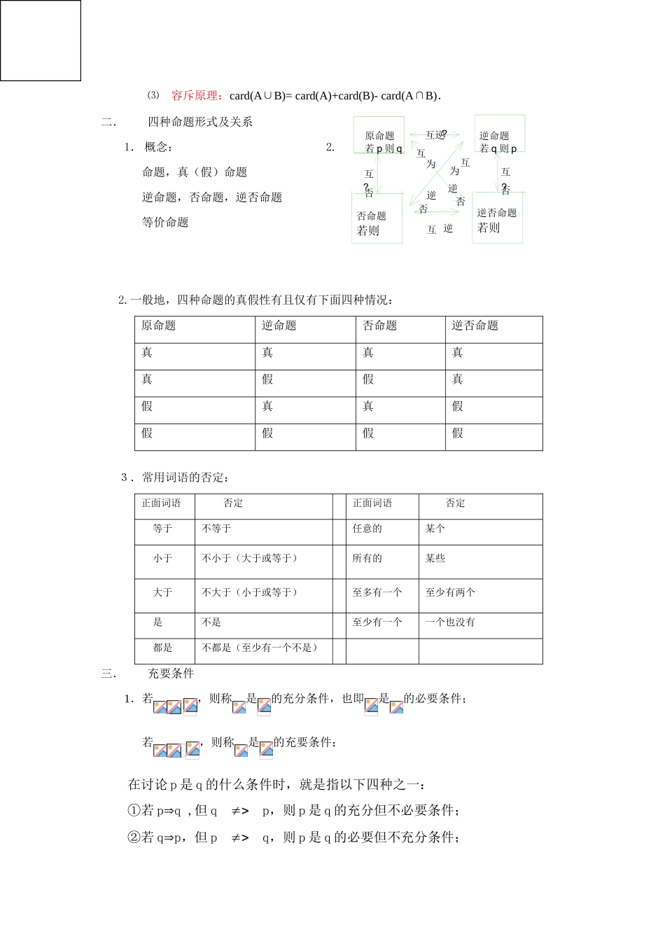 上海高一数学第一章集合与命题复习_第2页