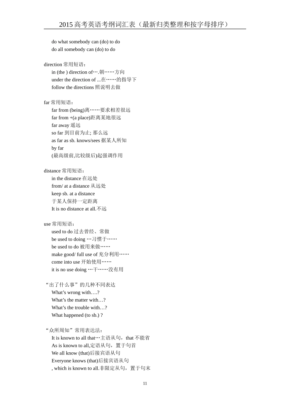 2015高考英语考纲词汇表(最新归类)_第3页
