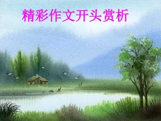 精彩作文开头赏析[1]