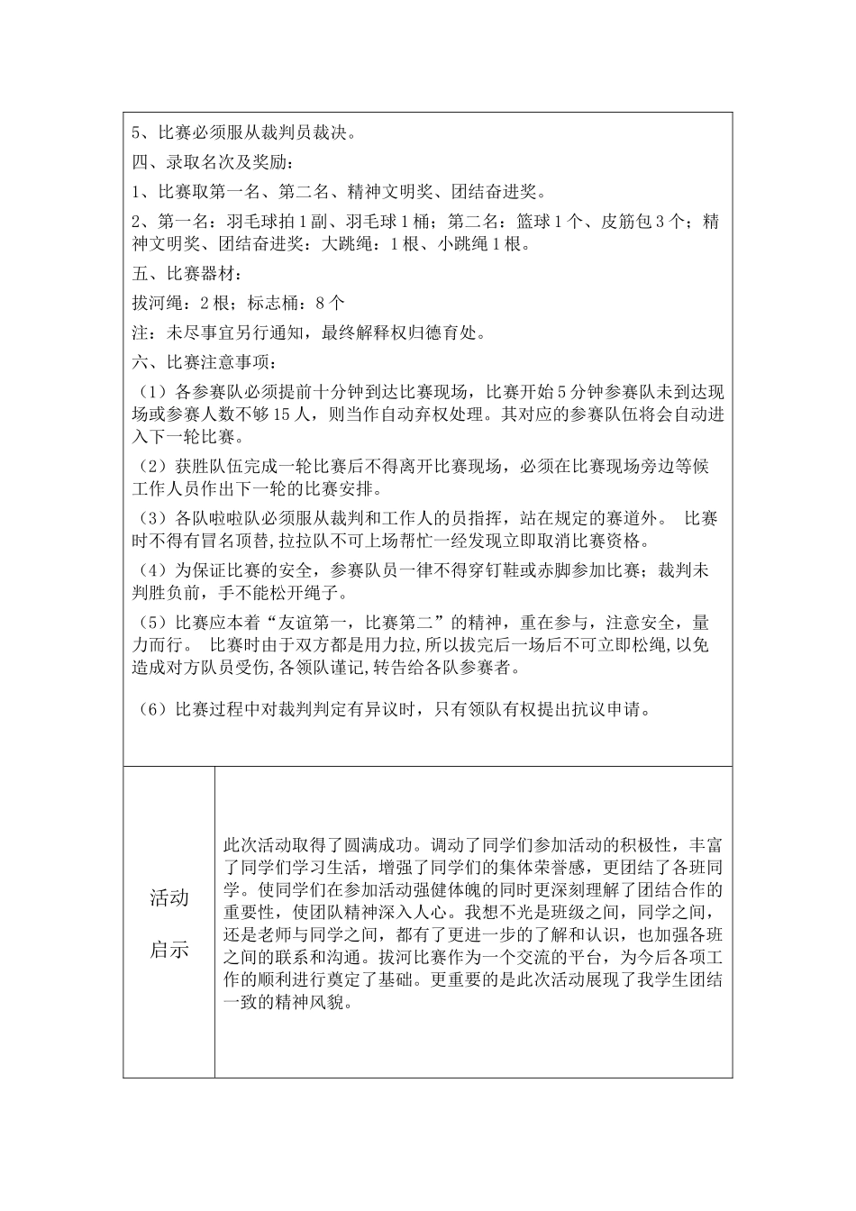 兰州新区西岔小学少先队活动记录拔河比赛_第2页