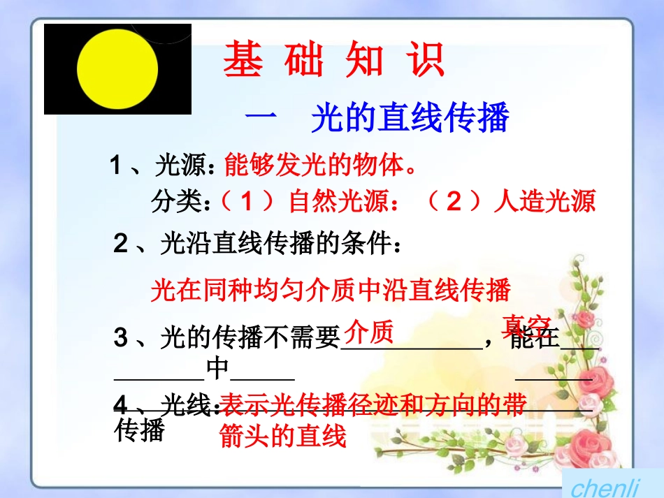 新人教版第四章光现象复习课件_第3页