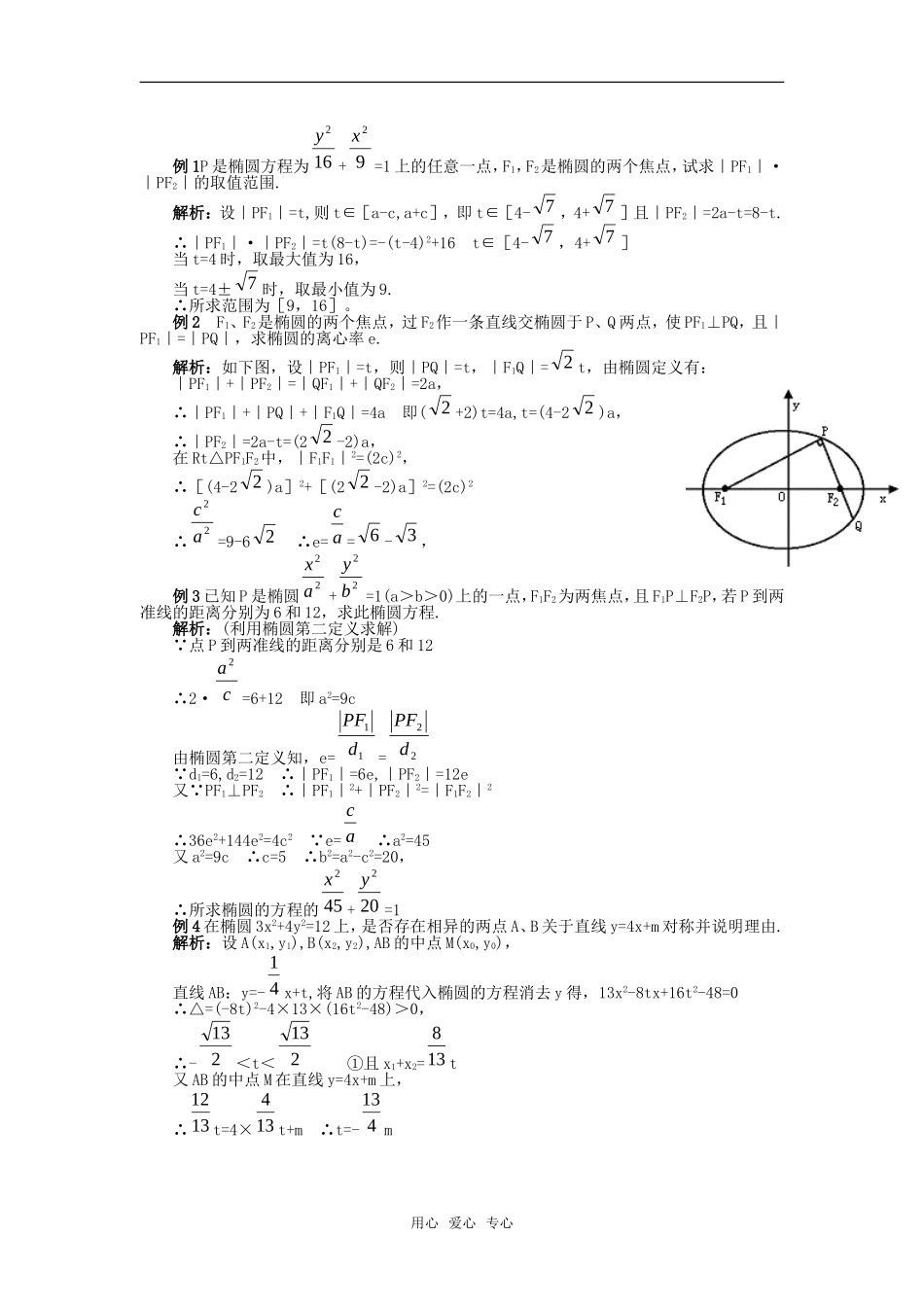 高考数学复习点拨 椭圆的简单几何性质点拨_第2页