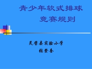 青少年软式排球竞赛规则