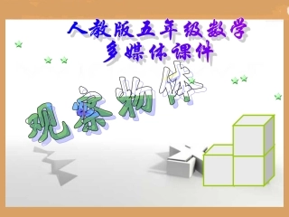 新人教版五年级上册：《观察物体》1