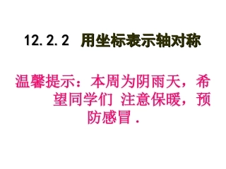 珠海市九中八年级上1222用坐标表示轴对称课件