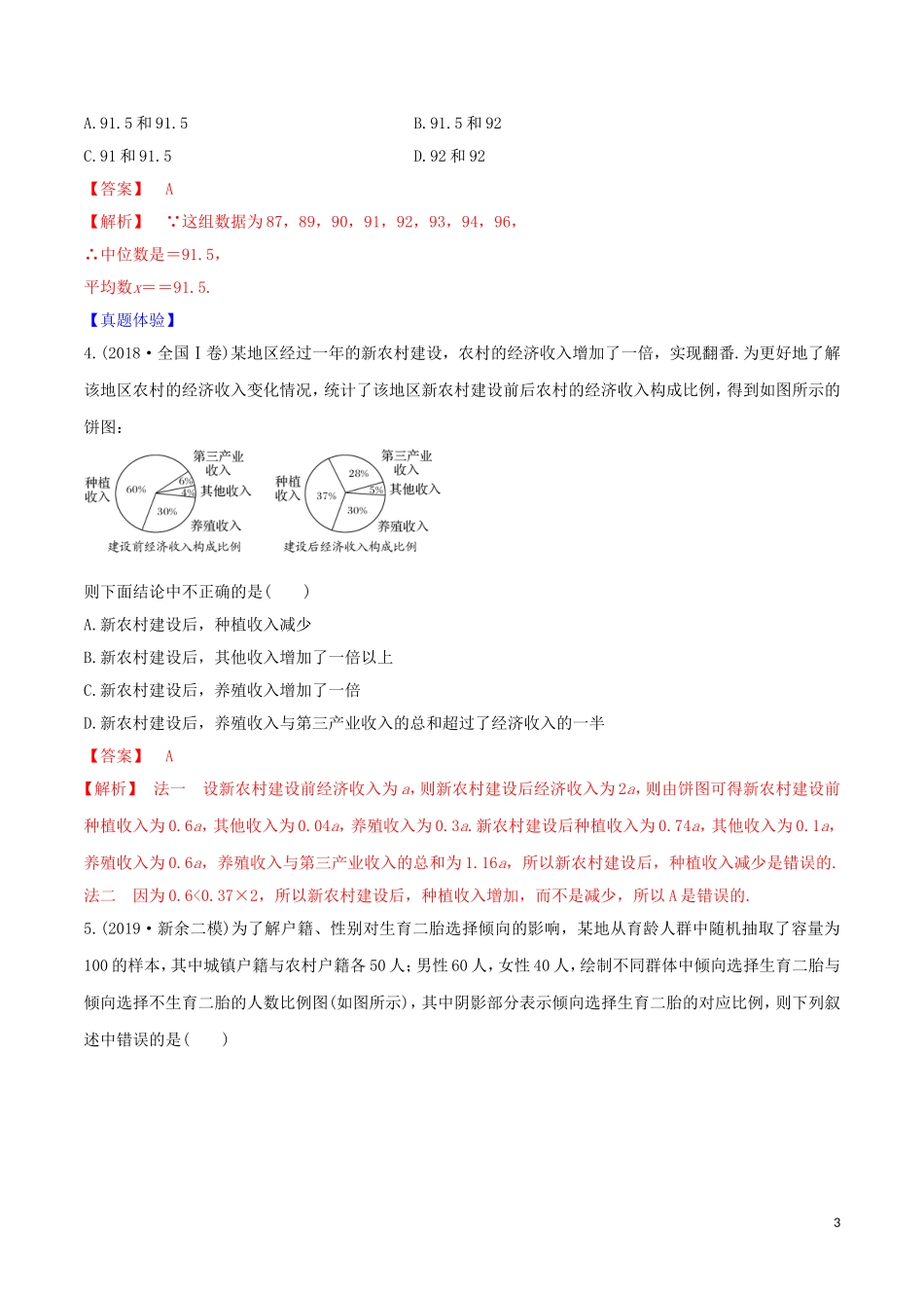 高考数学一轮复习 第九篇 统计 专题9.2 用样本估计总体及统计图表练习（含解析）-人教版高三全册数学试题_第3页