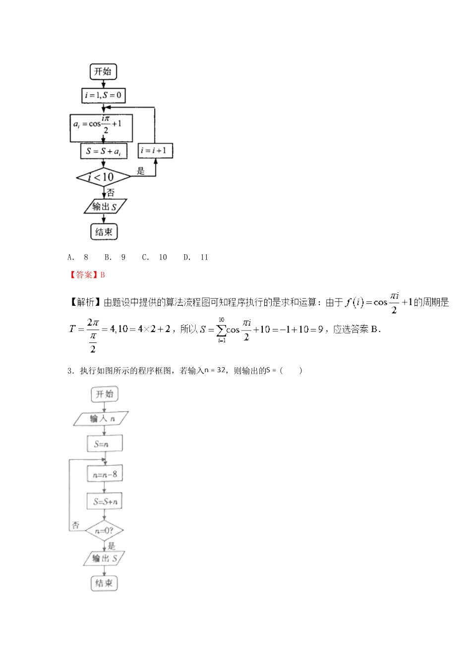 高考数学 专题04 框图小题精练B卷（含解析）-人教版高三全册数学试题_第2页