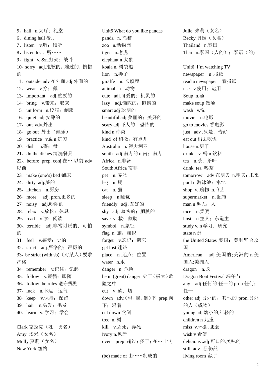2013年新版新目标英语七年级下册单词表_第2页