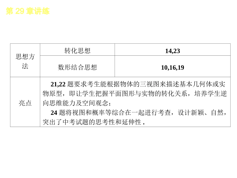 【人教版】2012-2013学年九年级（全一册）数学小复习：第29章投影与视图讲练课件_第3页