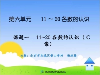 课题一11～20各数的认识（C案） (2)