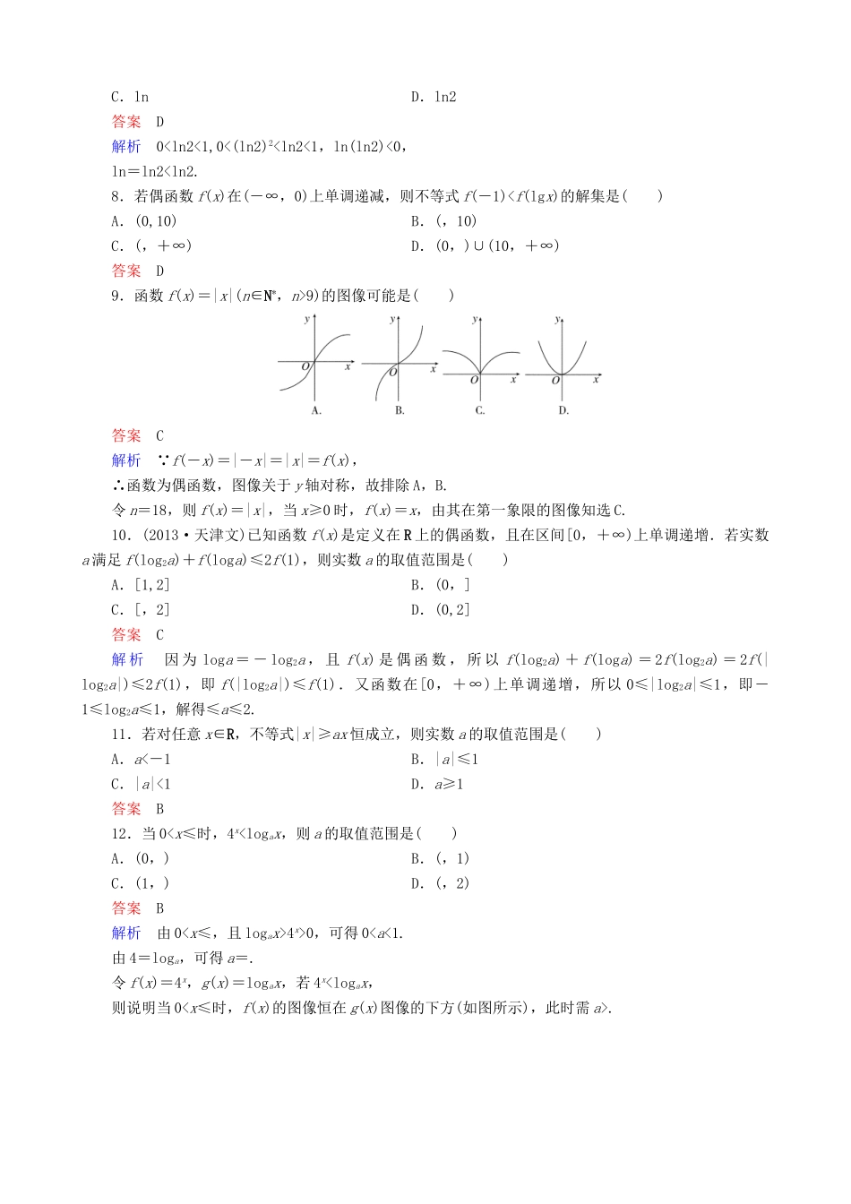 高考数学一轮复习 题组层级快练11（含解析）-人教版高三全册数学试题_第2页