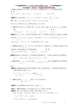 高考数学二轮复习 变量的取值范围问题