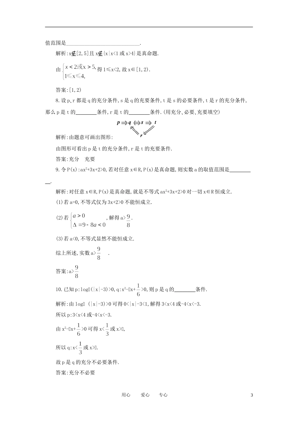高考数学一轮复习 第二讲 命题及其关系 充分条件与必要条件_第3页