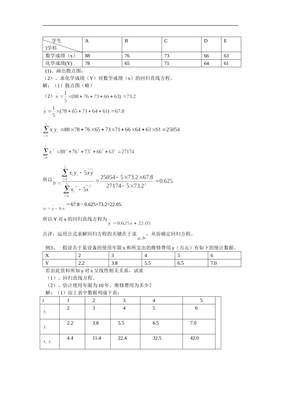 高中数学一轮复习确定回归直线方程的策略_第2页