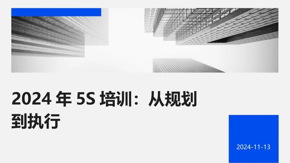 2024年5S培训：从规划到执行_第1页