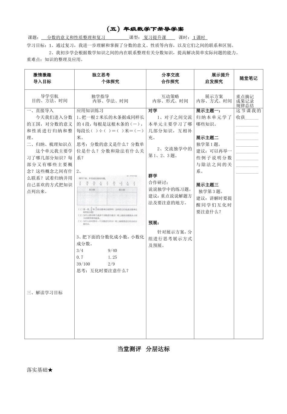 分数的意义和性质整理和复习_第1页