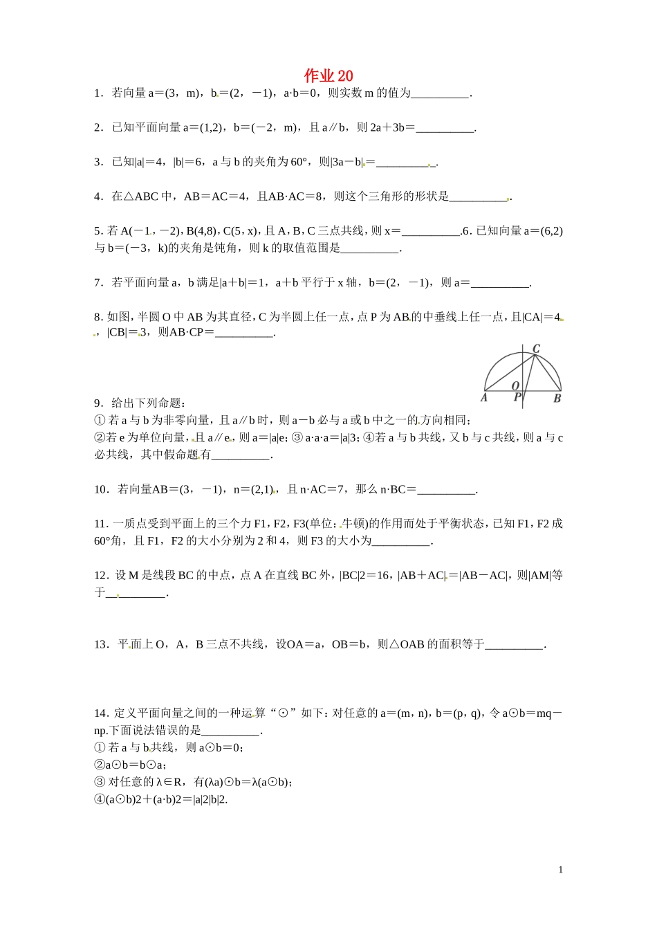 江苏赣榆县智贤中学高三数学总复习 作业20_第1页