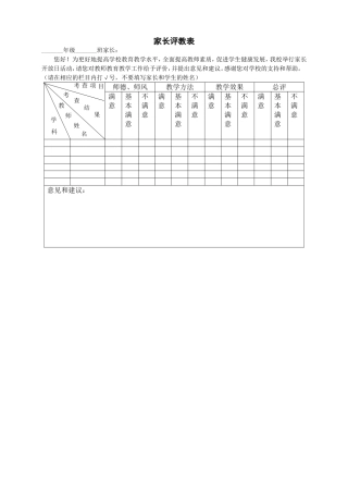 家长评教表 (2)