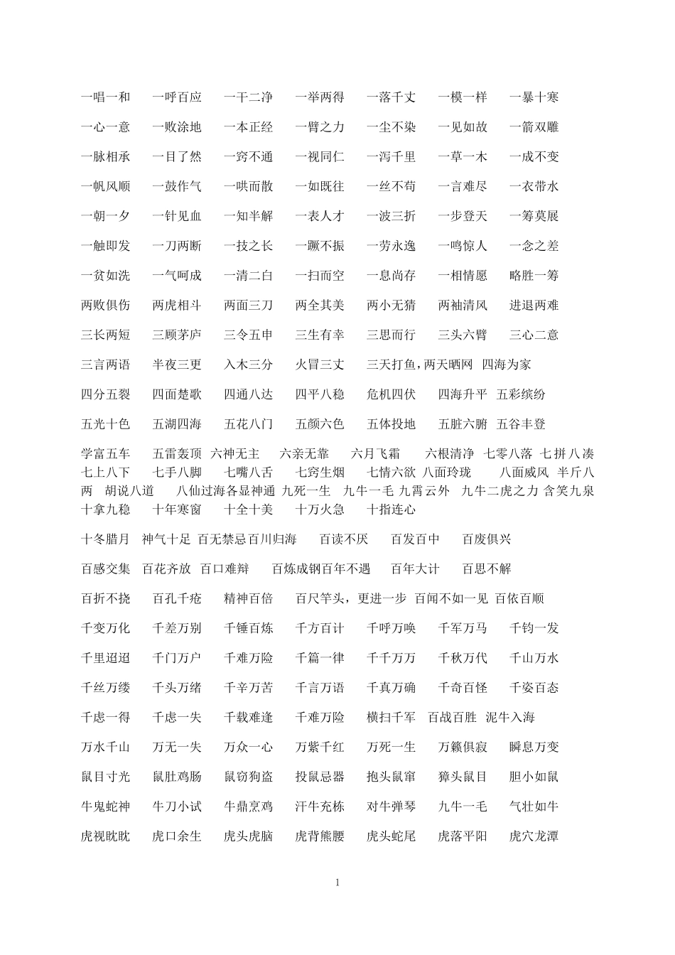 中国成语大全_第1页