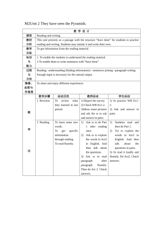 八下英语Module2unit2教案