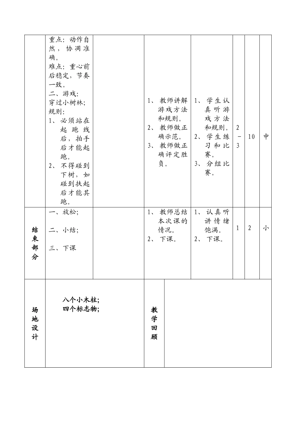 四年级体育备课_第2页